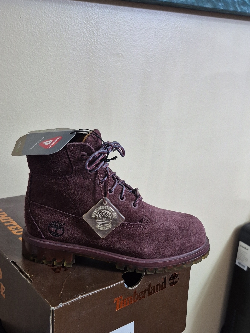 Timberland Men’s Plum Suede Lace-Up Work Boot